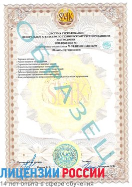 Образец сертификата соответствия (приложение) Сыктывкар Сертификат ISO 14001